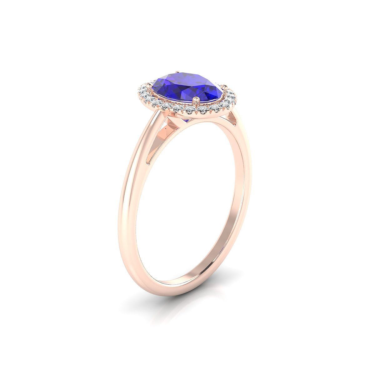 Solar | 18k Rose Gold 8 x 6 mm Oval Tanzanite Ring