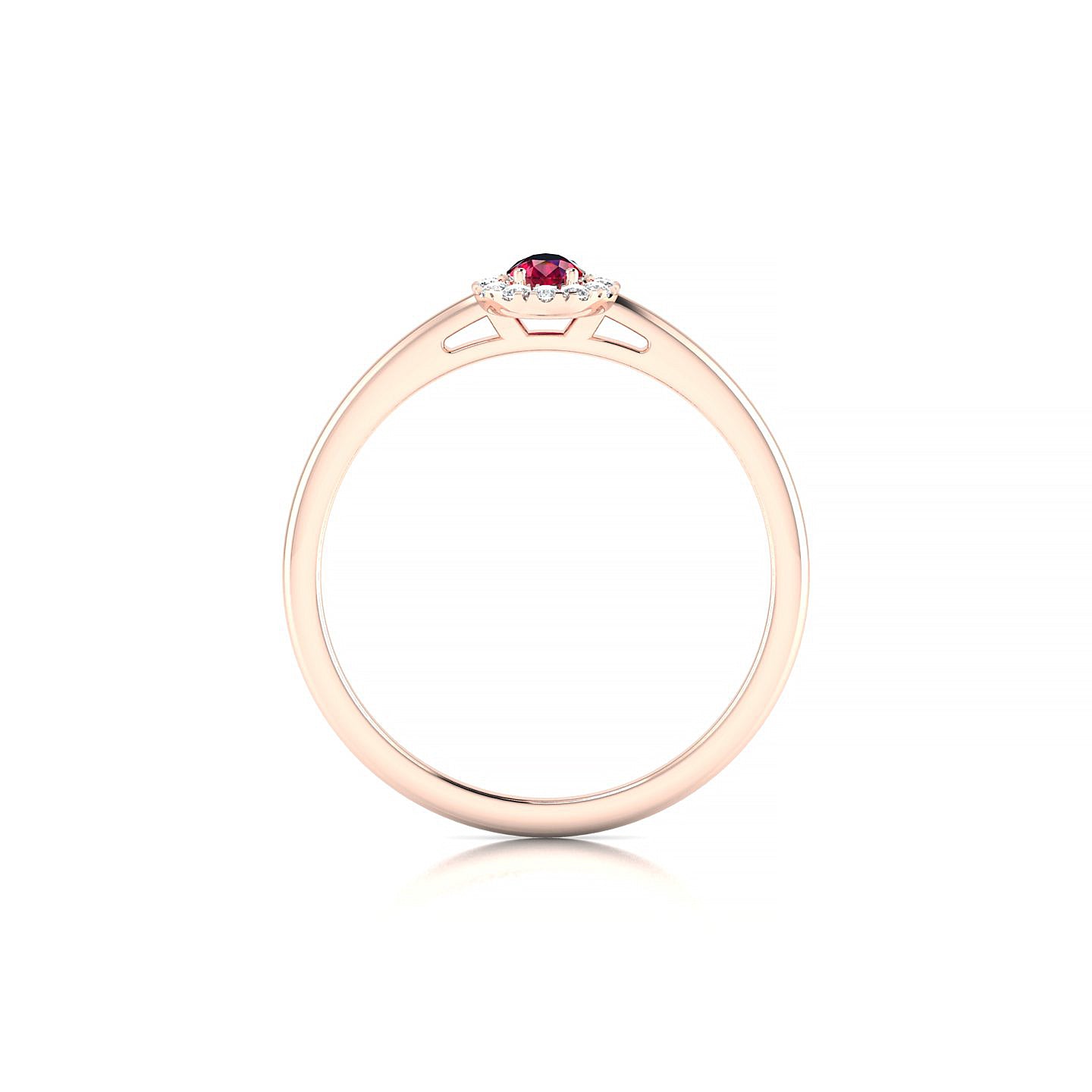 Solar | 18k Rose Gold 5 x 3 mm Pear Ruby Ring