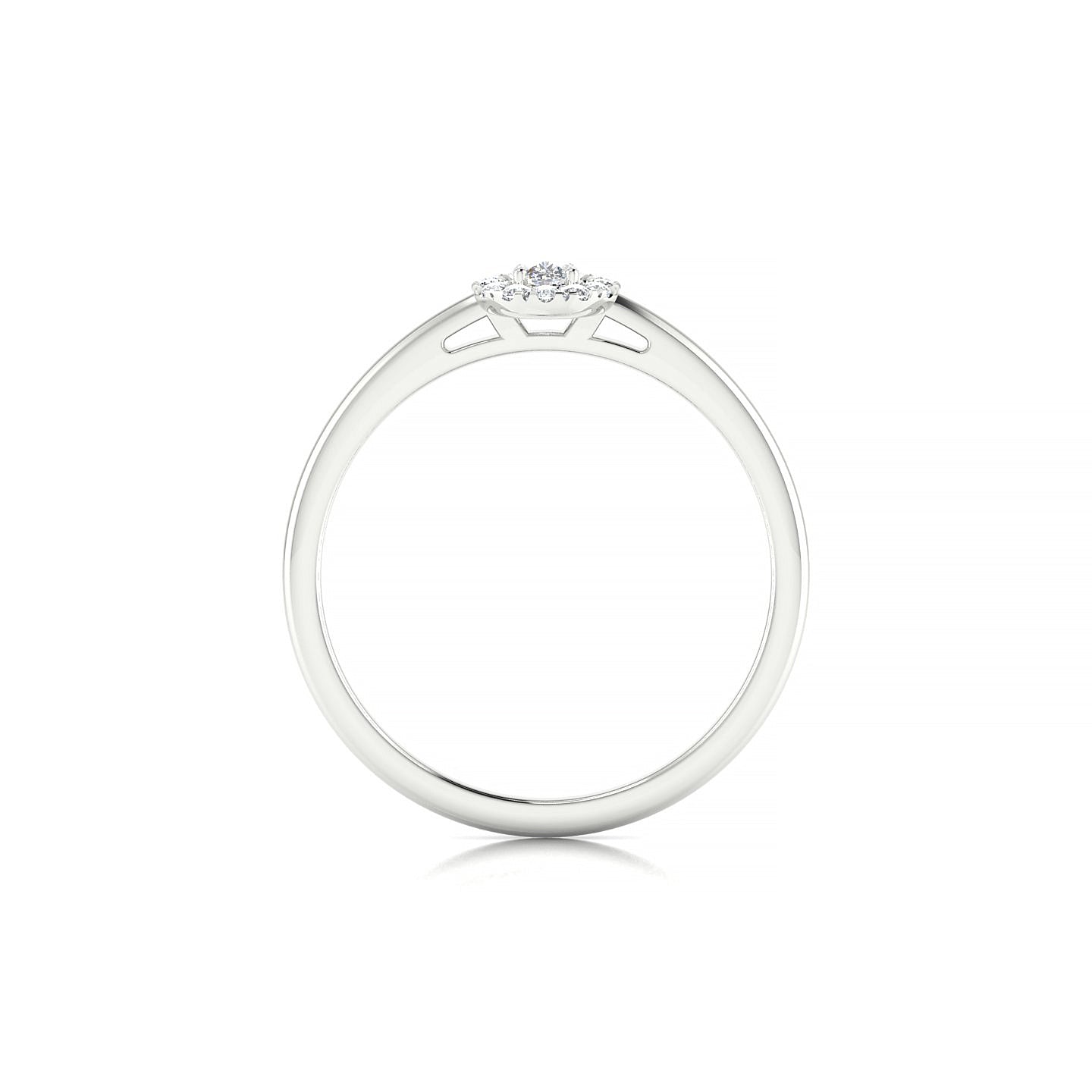 Solar | 18k White Gold 5 x 3 mm Pear Diamond Ring