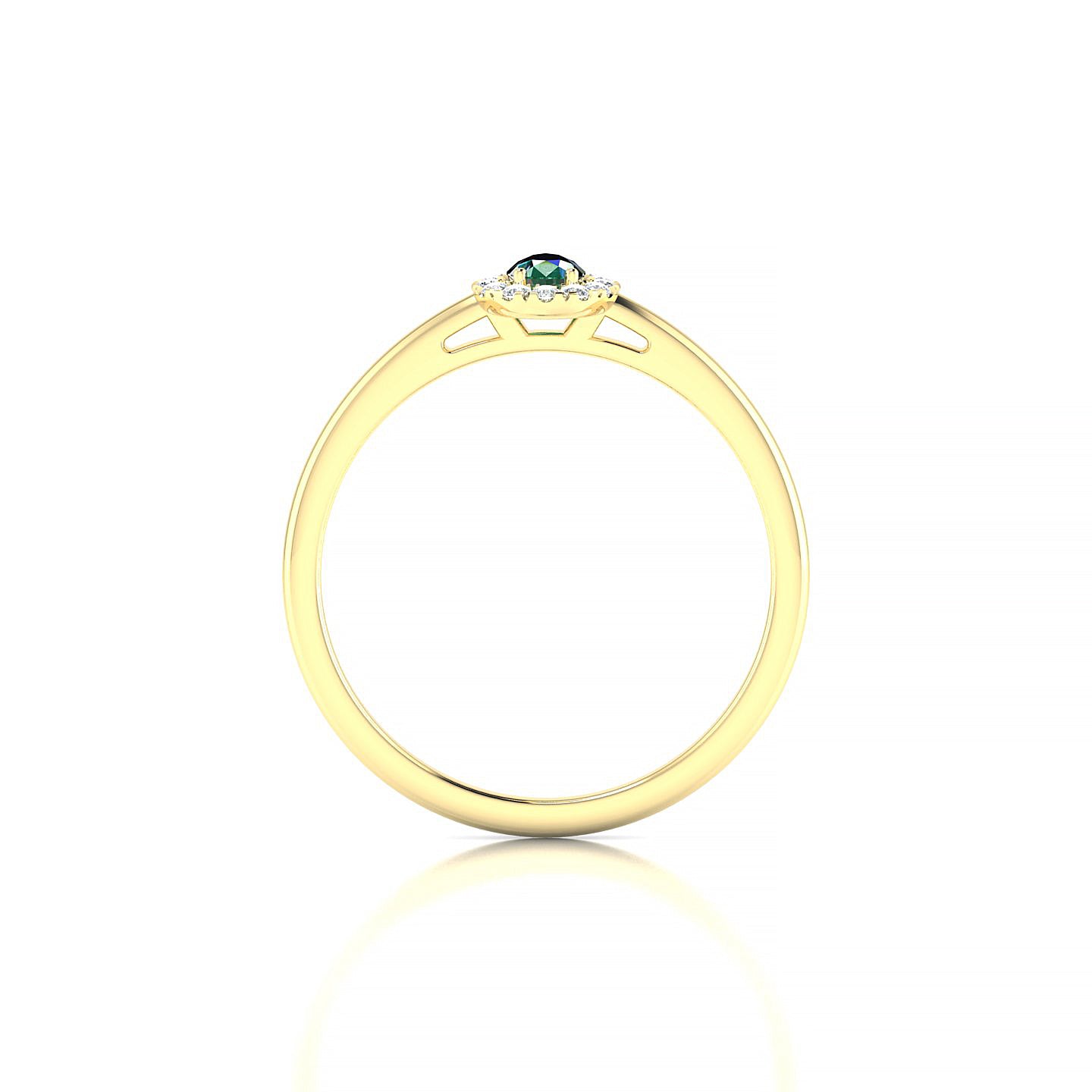 Solar | 18k Yellow Gold 5 x 3 mm Pear Emerald Ring