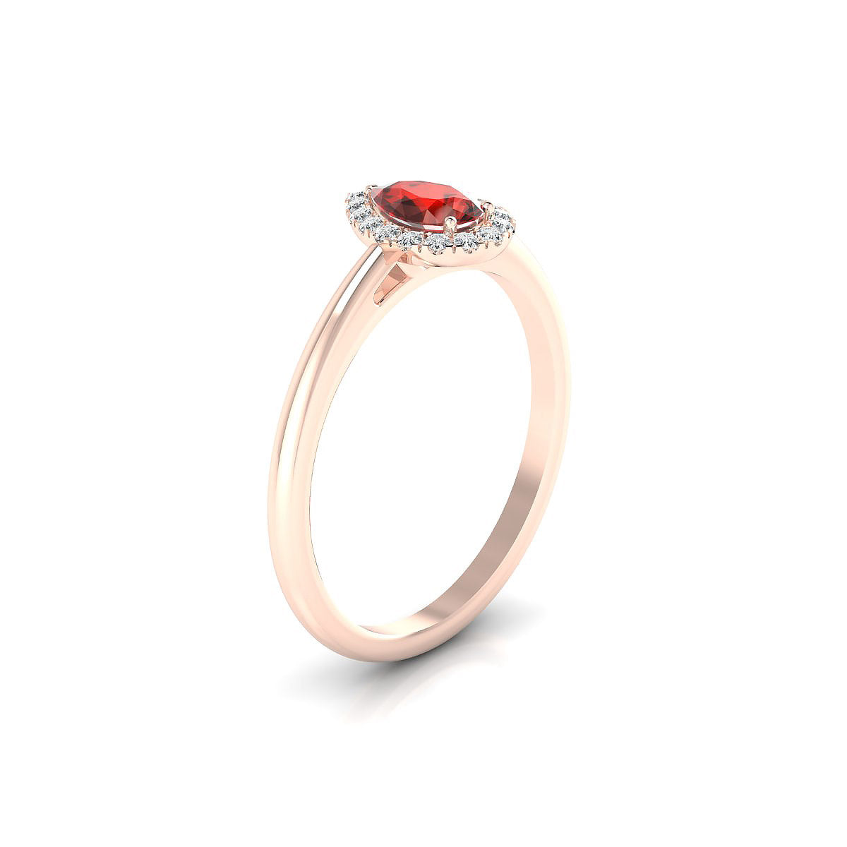 Solar | 18k Rose Gold 6 x 4 mm Pear Garnet Ring