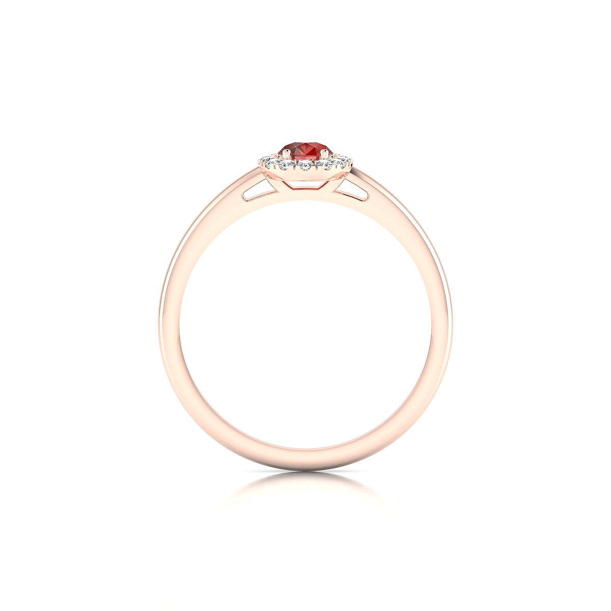 Solar | 18k Rose Gold 6 x 4 mm Pear Garnet Ring
