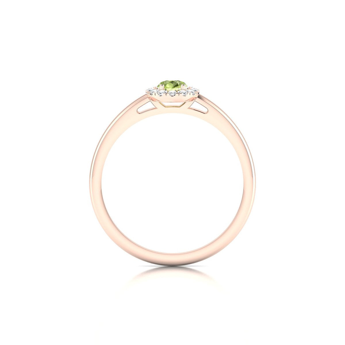 Solar | 18k Rose Gold 6 x 4 mm Pear Peridot Ring