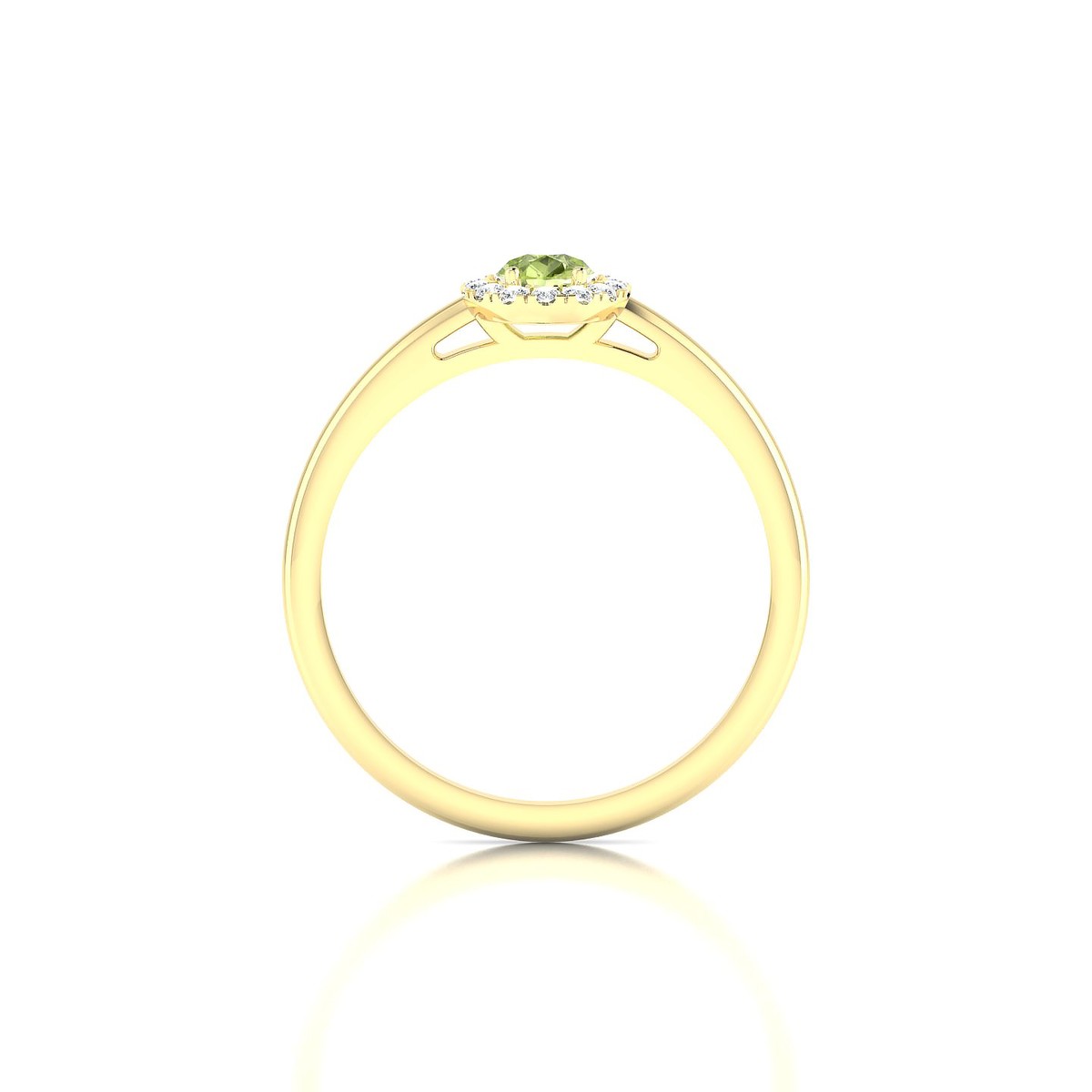 Solar | 18k Yellow Gold 6 x 4 mm Pear Peridot Ring