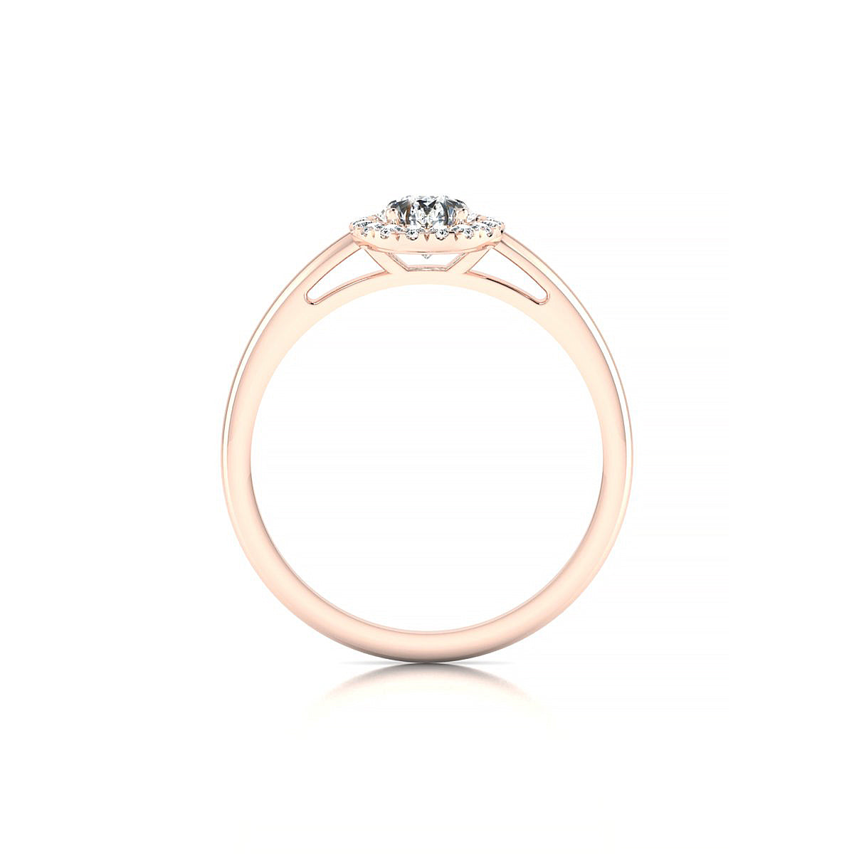 Solar | 18k Rose Gold 7 x 5 mm Pear Diamond Ring