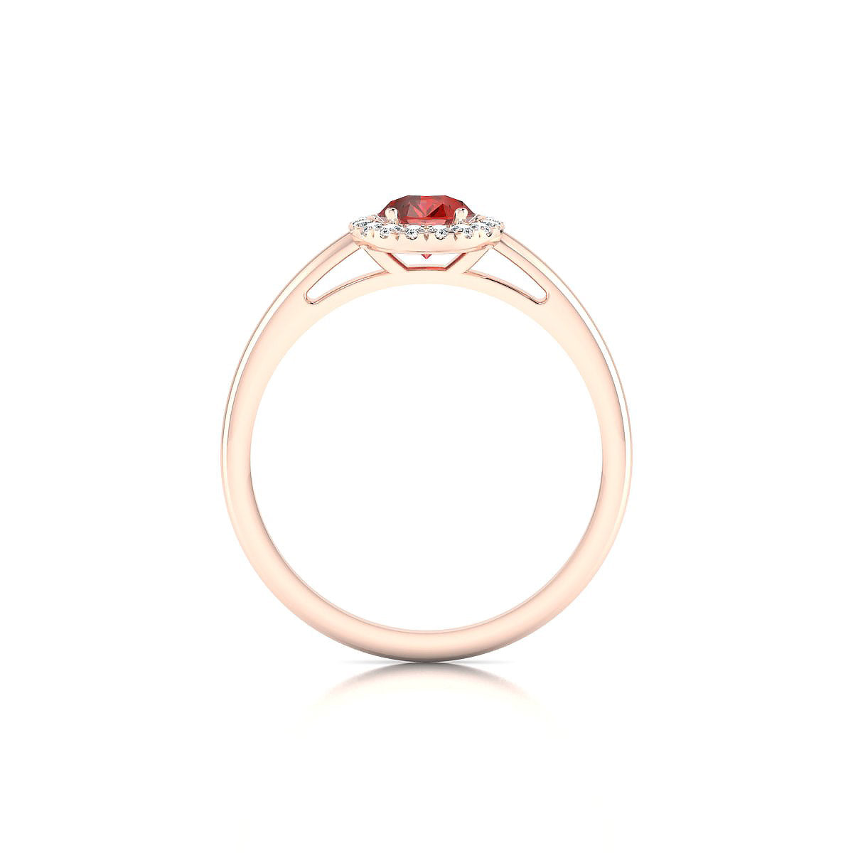 Solar | 18k Rose Gold 7 x 5 mm Pear Garnet Ring