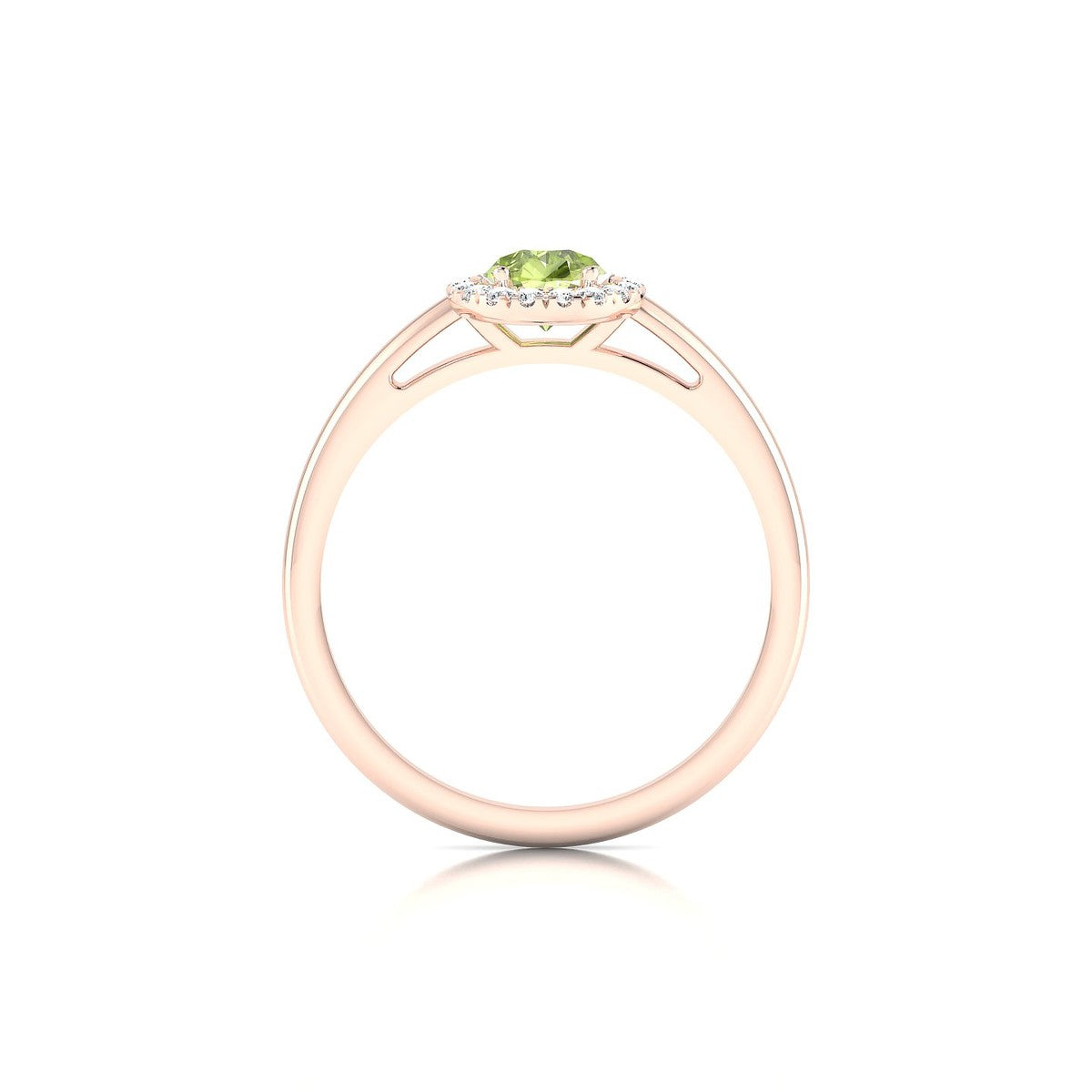 Solar | 18k Rose Gold 7 x 5 mm Pear Peridot Ring