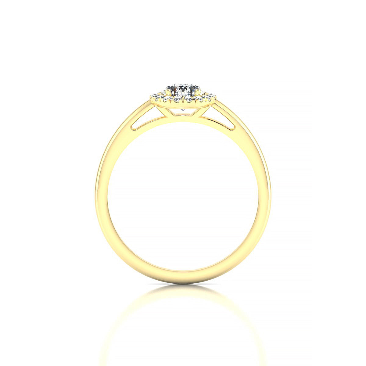 Solar | 18k Yellow Gold 7 x 5 mm Pear Diamond Ring