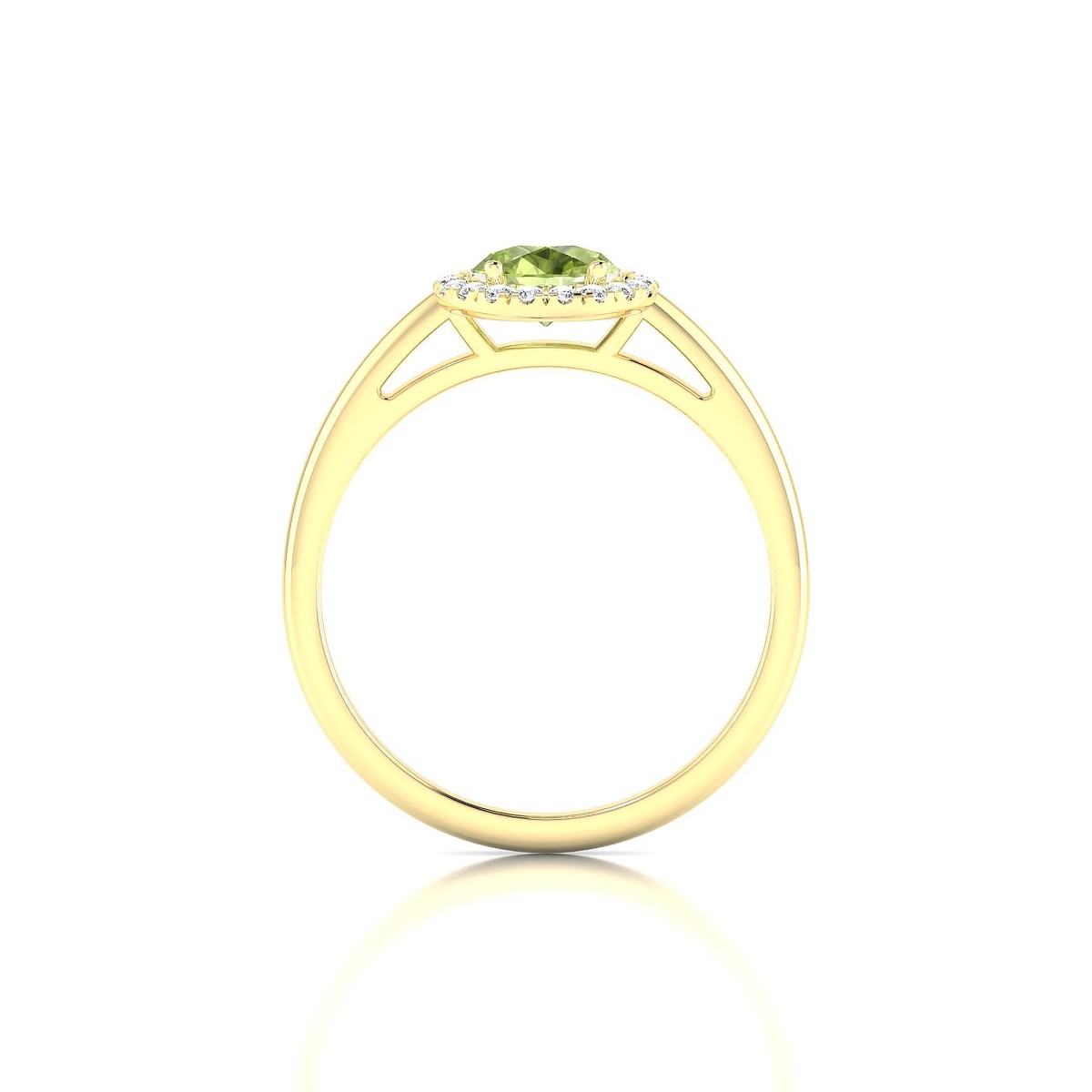 Solar | 18k Yellow Gold 8 x 6 mm Pear Peridot Ring