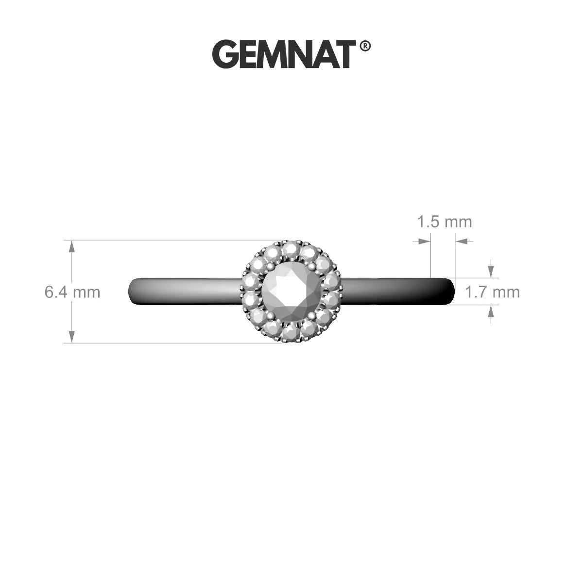 Solar | 18k Yellow Gold 3.7 mm Round Diamond Ring