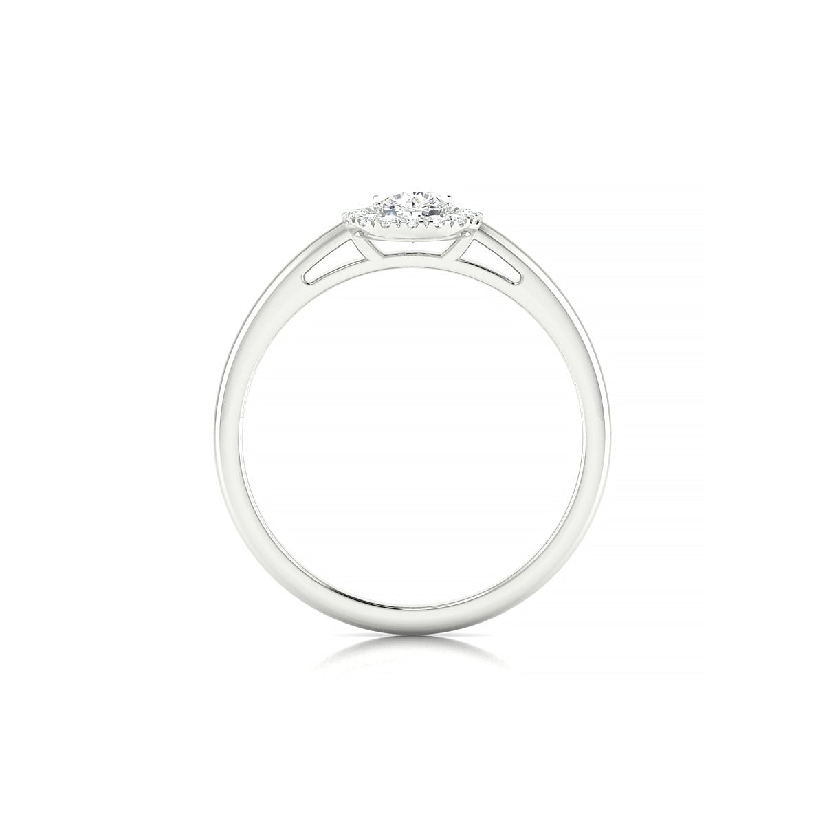Solar | 18k White Gold 4.2 mm Round Diamond Ring