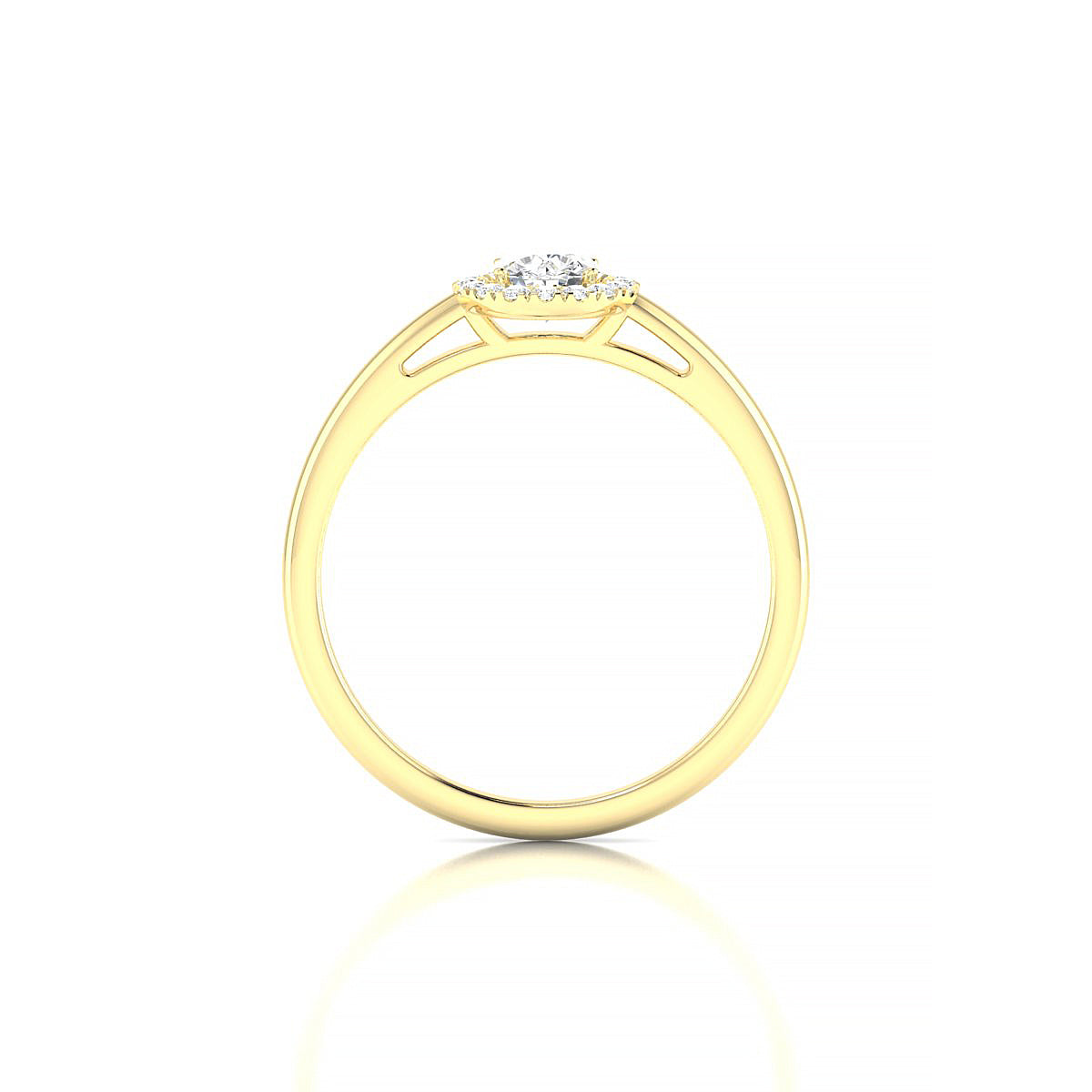 Solar | 18k Yellow Gold 4.2 mm Round Diamond Ring