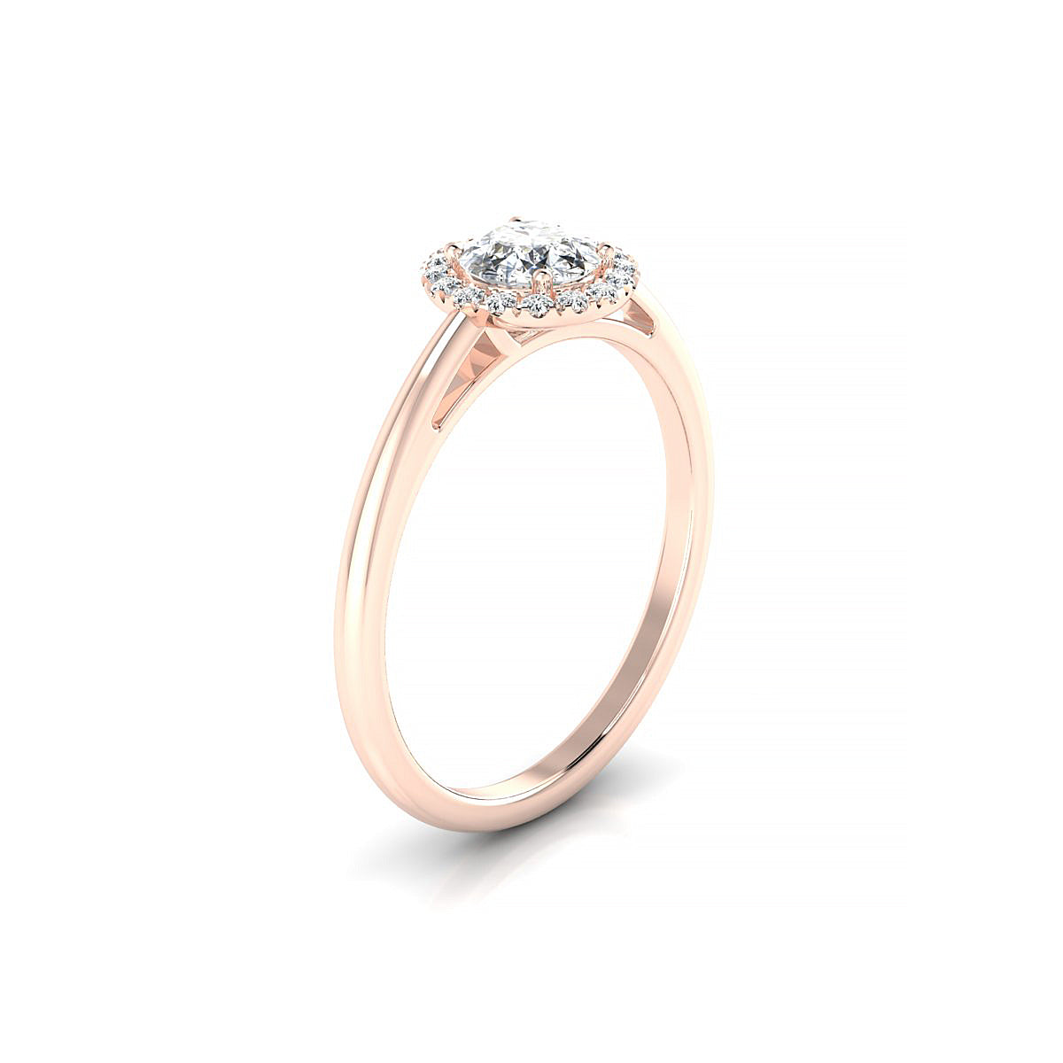 Solar | 18k Rose Gold 5.2 mm Round Diamond Ring