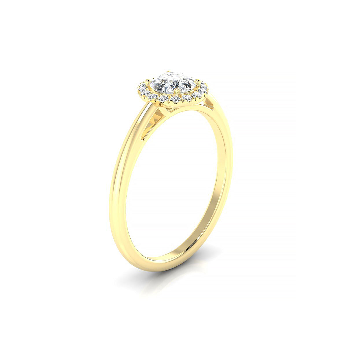 Solar | 18k Yellow Gold 5.2 mm Round Diamond Ring