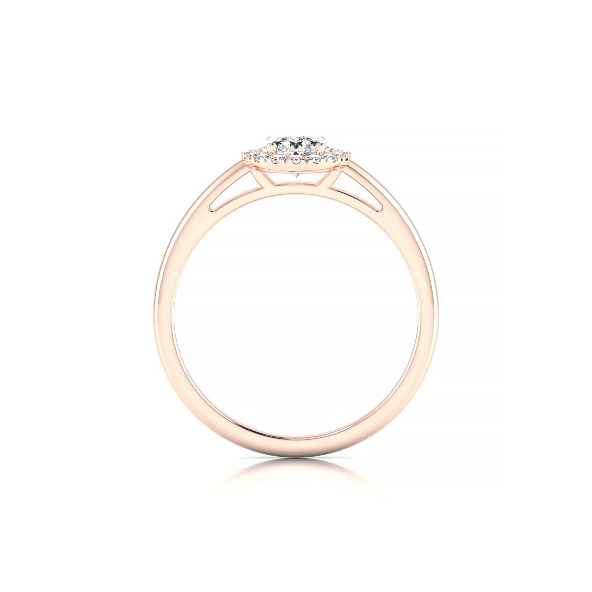 Solar | 18k Rose Gold 5.2 mm Round Diamond Ring