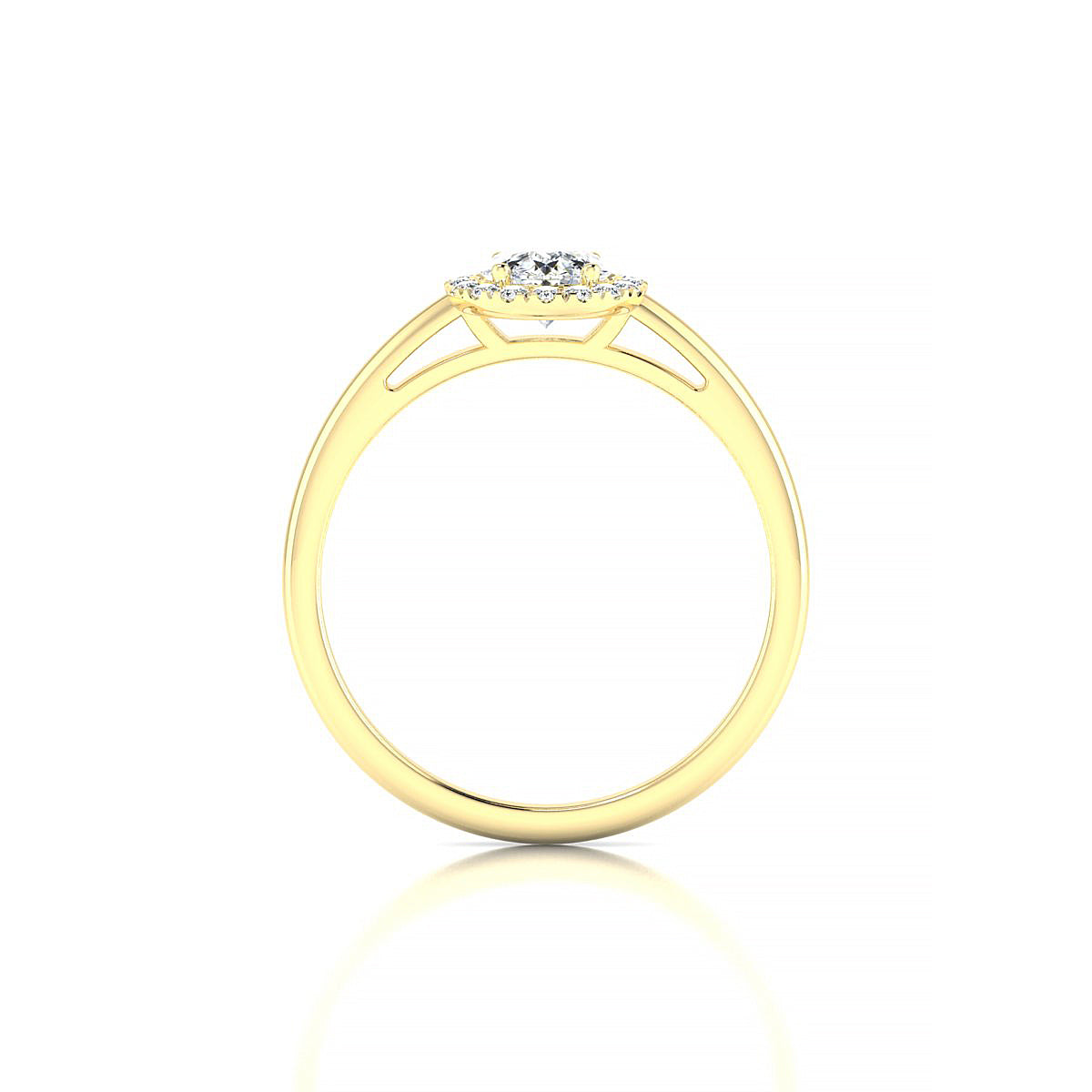 Solar | 18k Yellow Gold 5.2 mm Round Diamond Ring