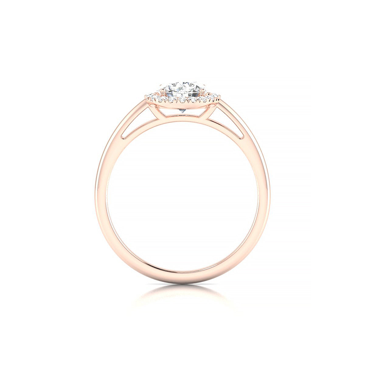 Solar | 18k Rose Gold 5.7 mm Round Diamond Ring