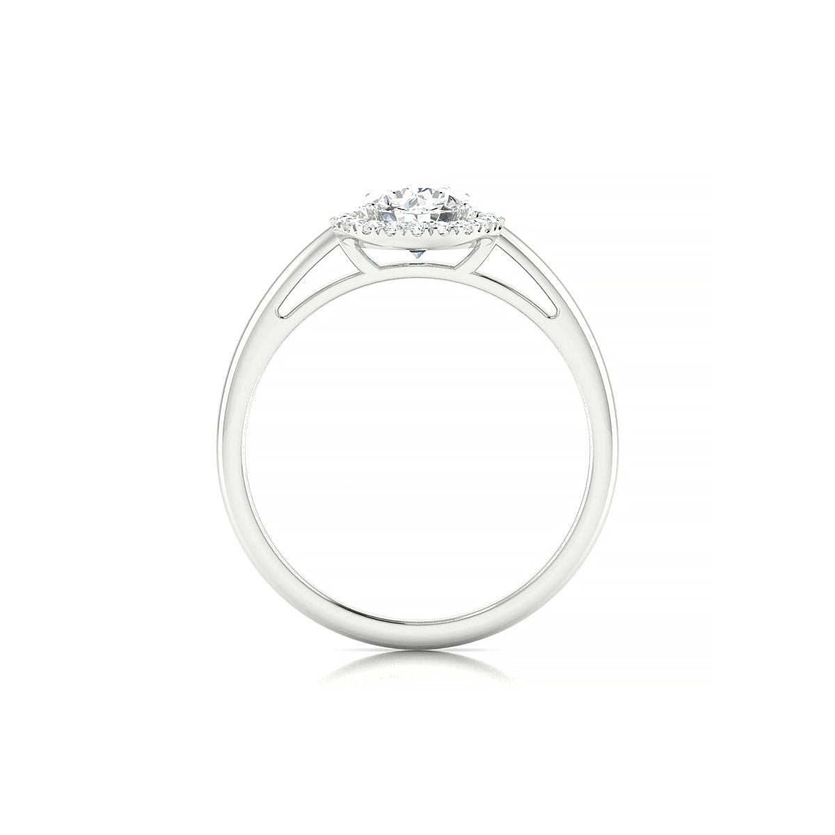 Solar | 18k White Gold 5.7 mm Round Diamond Ring