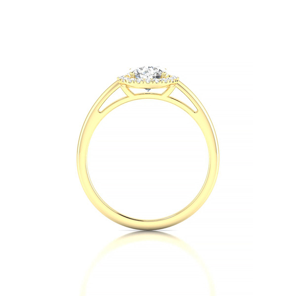 Solar | 18k Yellow Gold 5.7 mm Round Diamond Ring