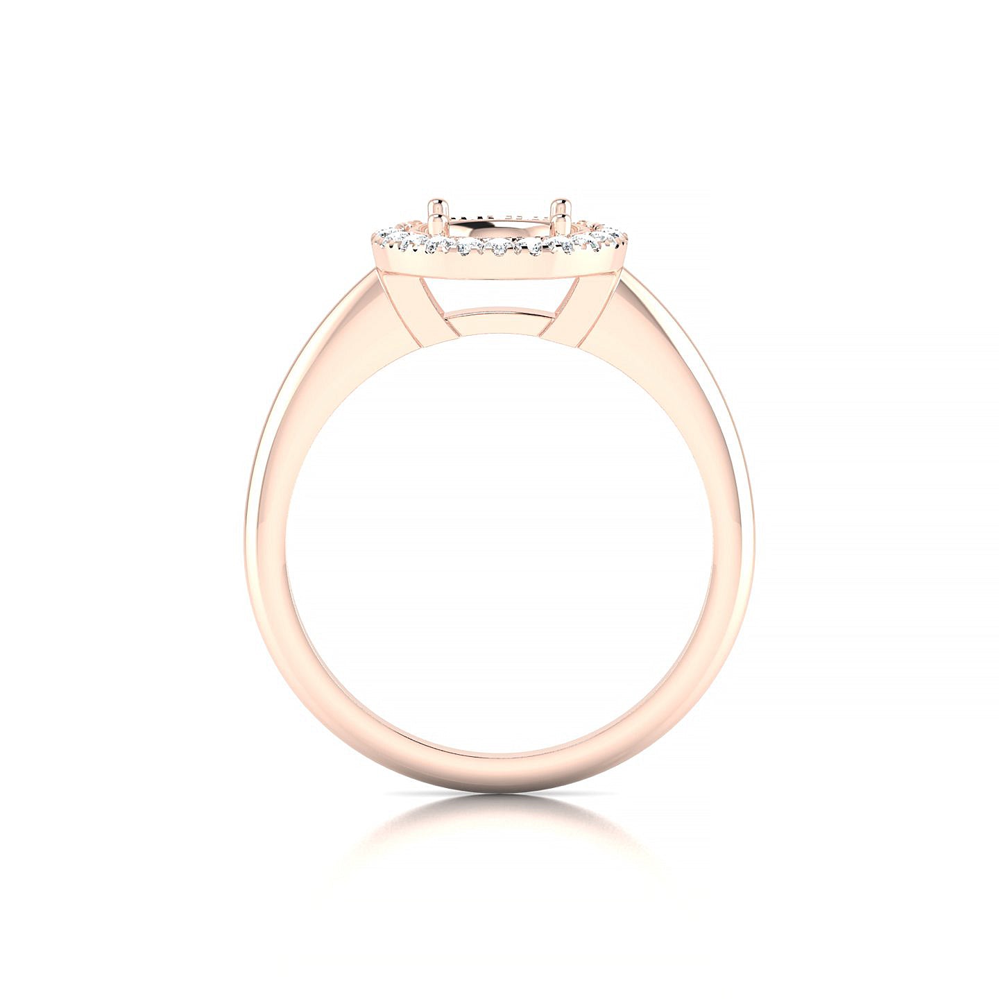 Solar Round 2-2.99 ct | 18k Rose Gold Halo Ring