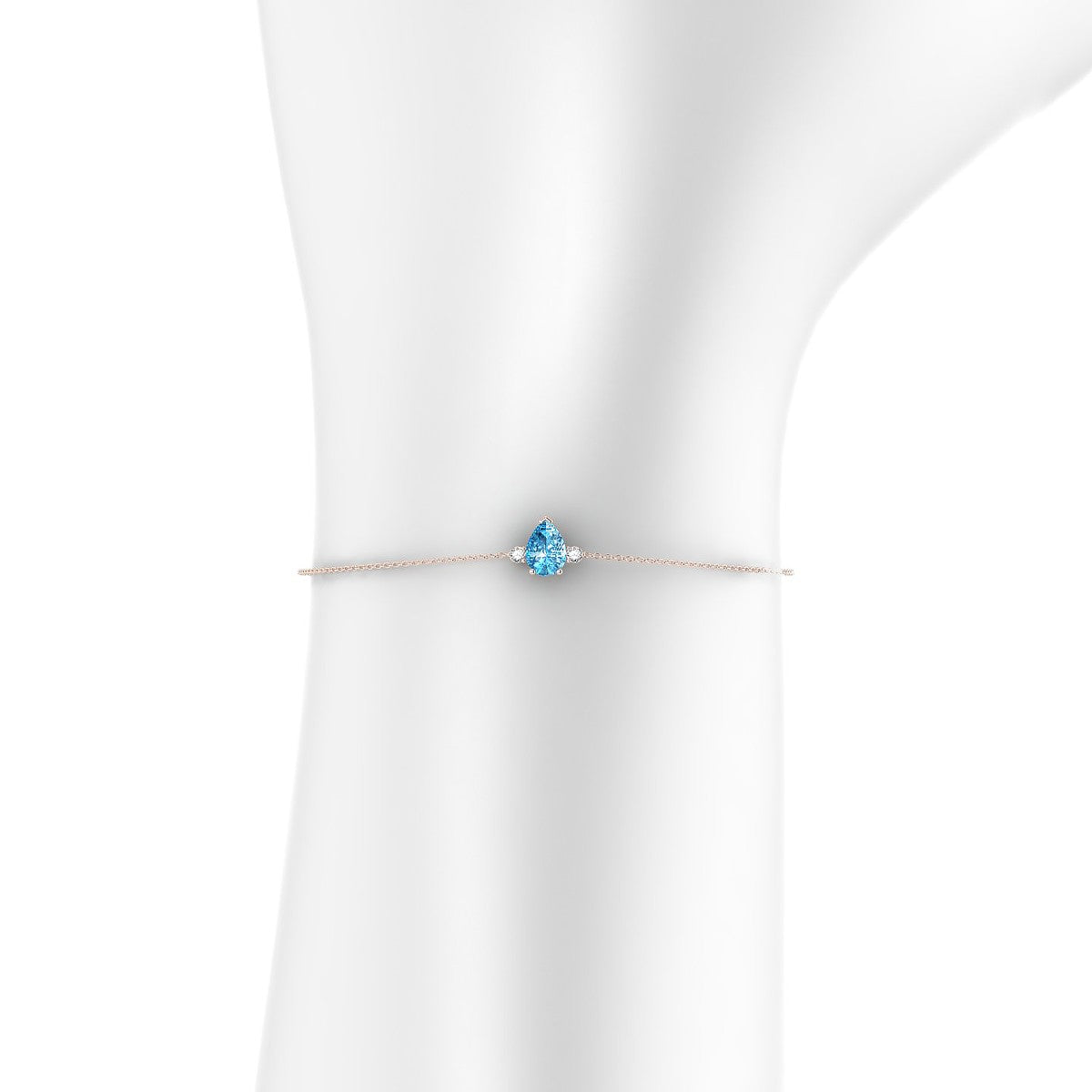 Sparkle | 18k Rose Gold 7 x 5 mm Pear Topaz Bracelet