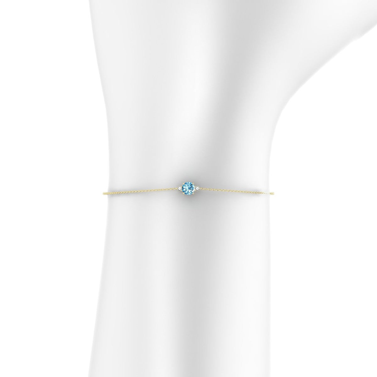 Sparkle | 18k Yellow Gold 4.5 mm Round Topaz Bracelet