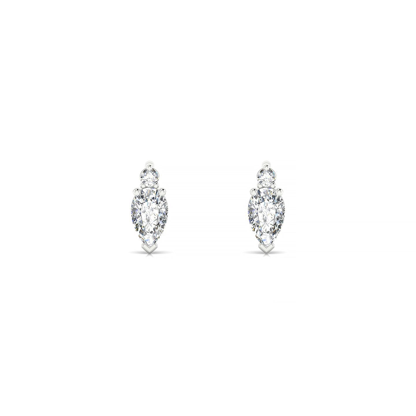 Sparkle | 18k White Gold 5 x 3 mm Pear Diamond Earrings