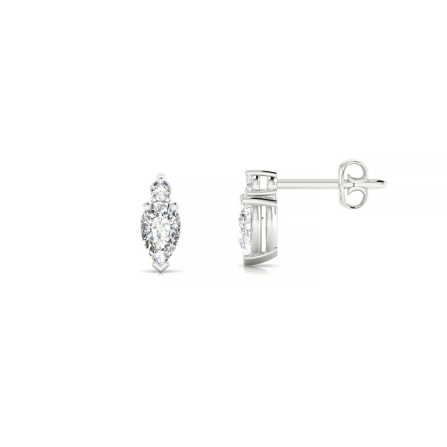 Sparkle | 18k White Gold 5 x 3 mm Pear Diamond Earrings
