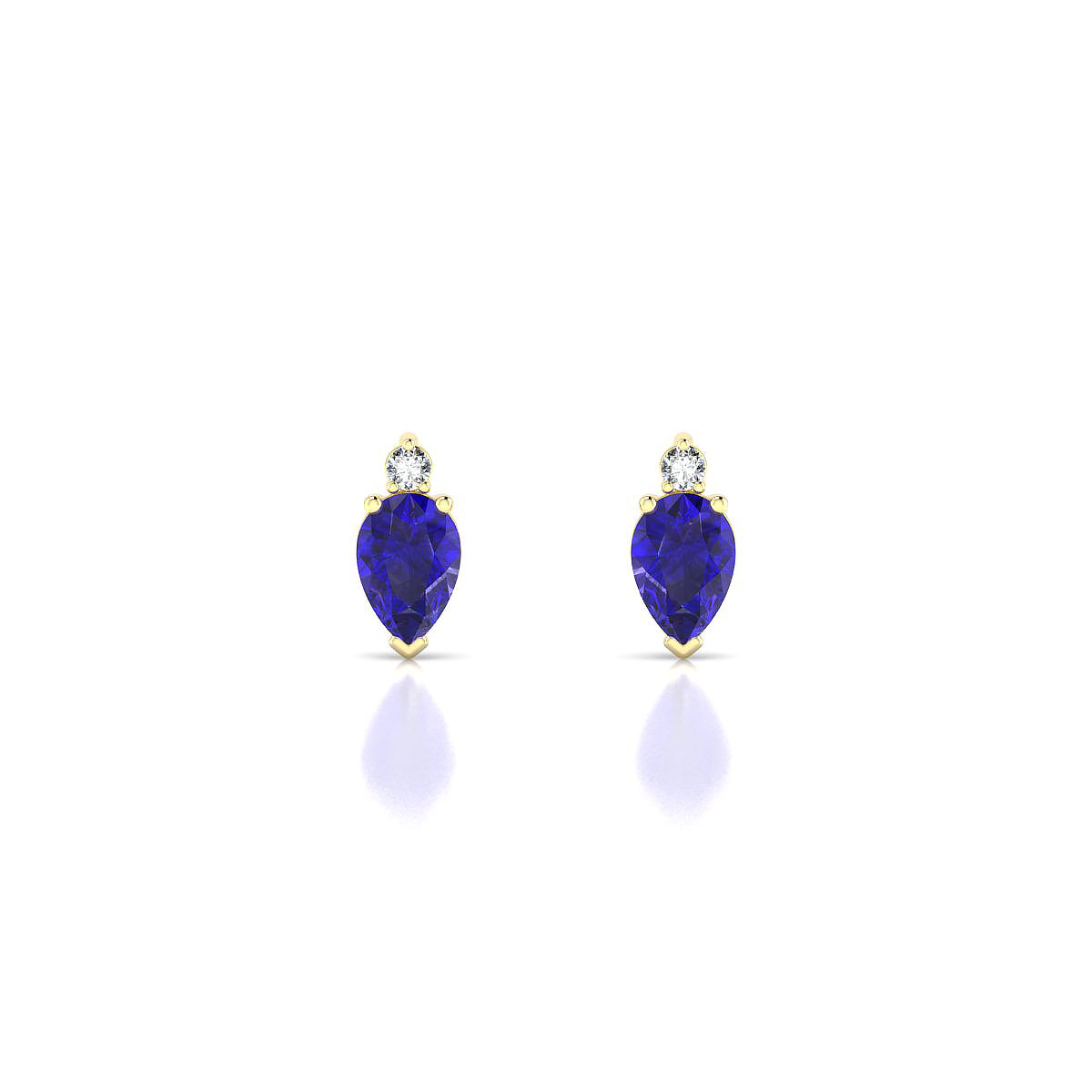Sparkle | 18k Yellow Gold 6 x 4 mm Pear Tanzanite Earrings