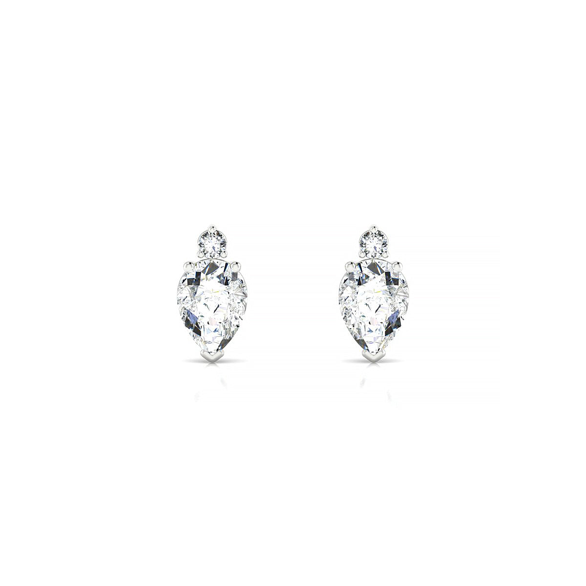 Sparkle | 18k White Gold 7 x 5 mm Pear Diamond Earrings