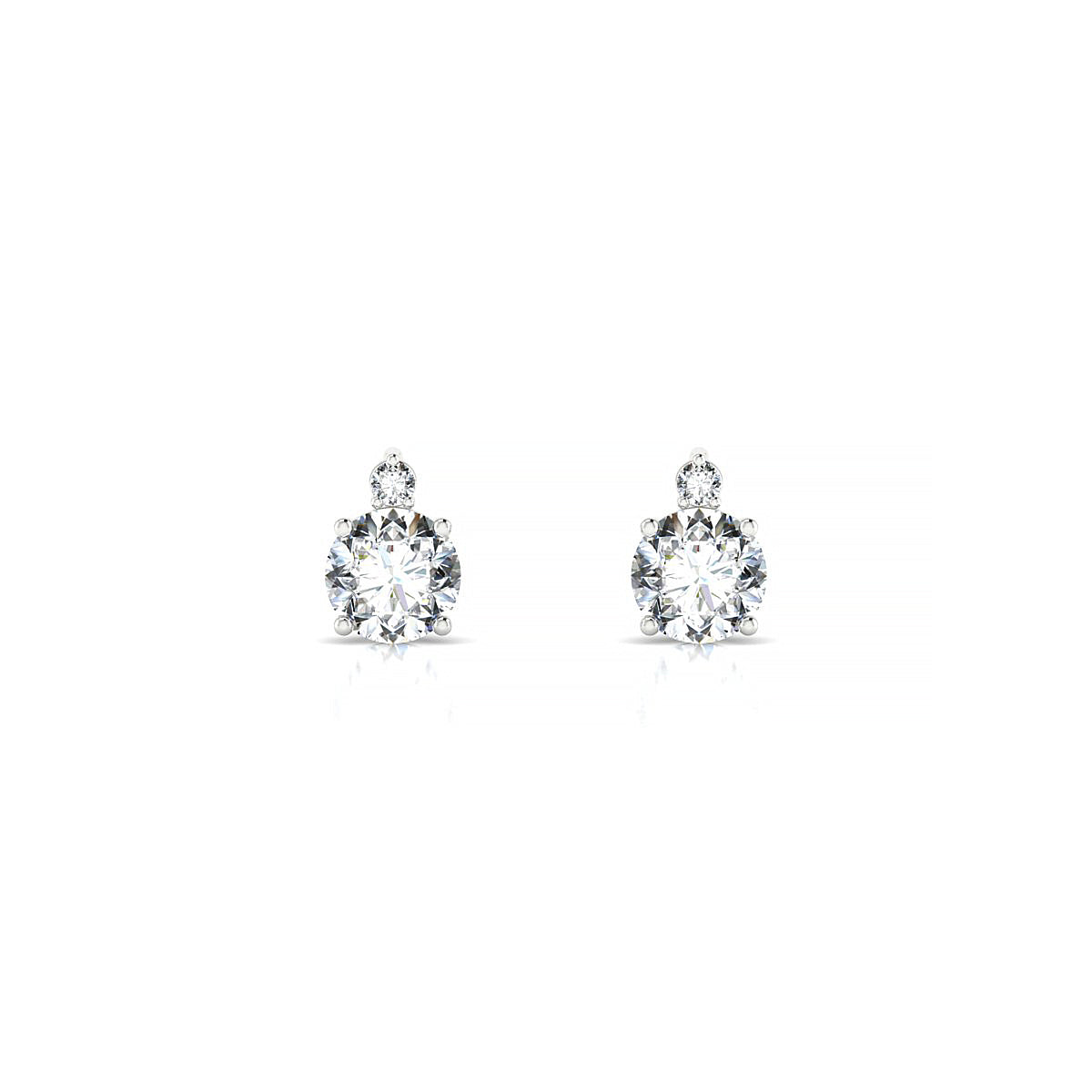 Sparkle | 18k White Gold 5.2 mm Round Diamond Earrings