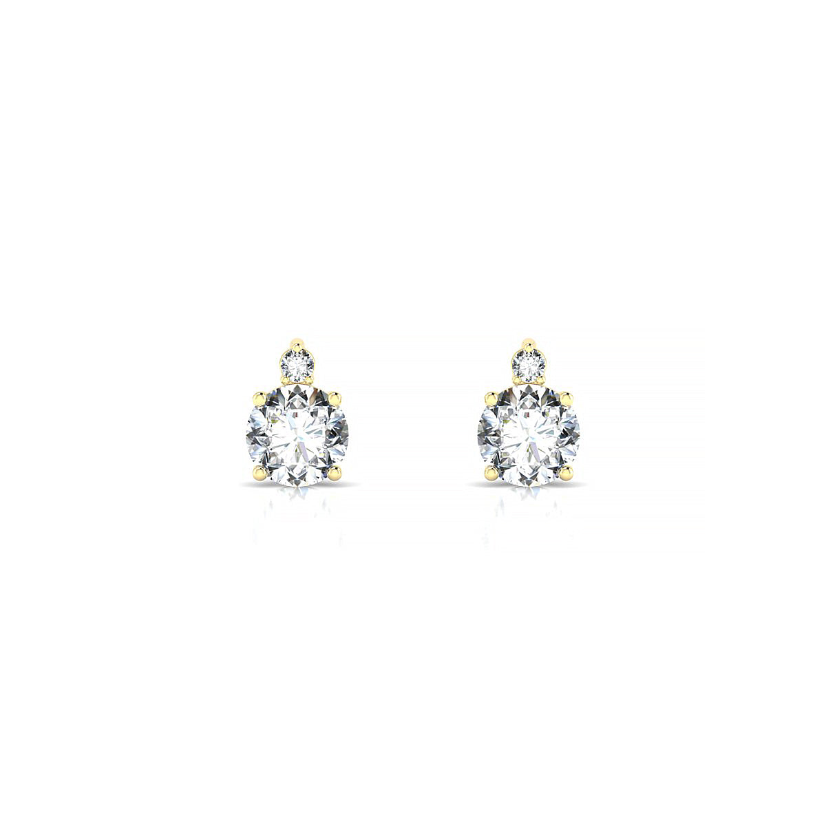 Sparkle | 18k Yellow Gold 5.2 mm Round Diamond Earrings