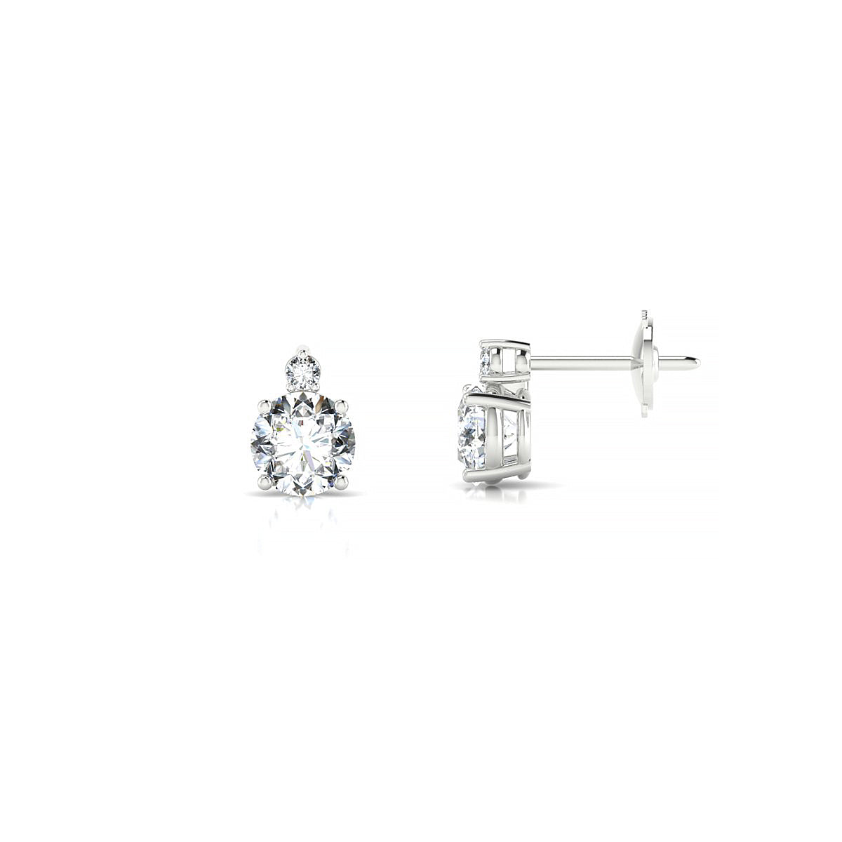 Sparkle | 18k White Gold 5.2 mm Round Diamond Earrings