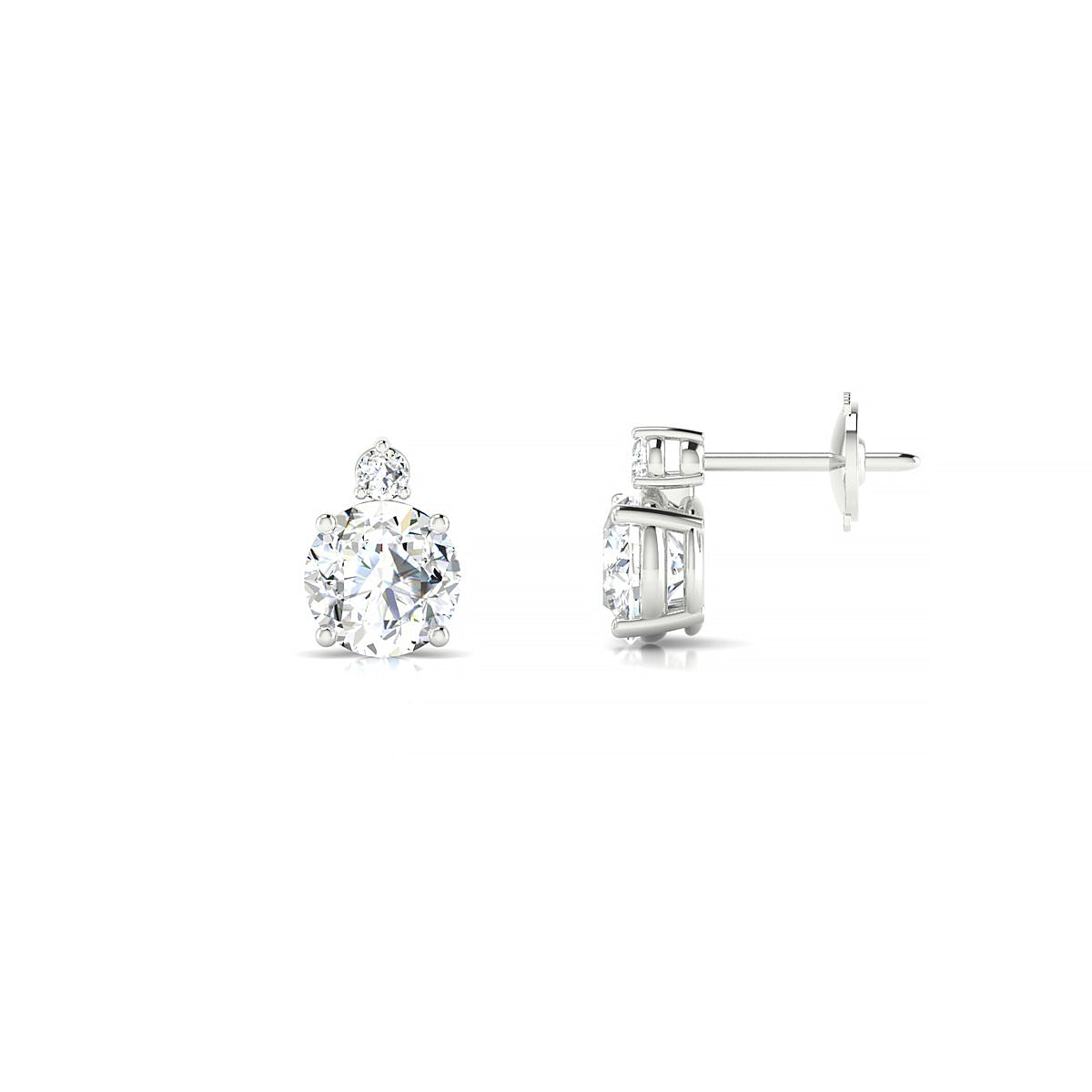 Sparkle | 18k White Gold 5.7 mm Round Diamond Earrings