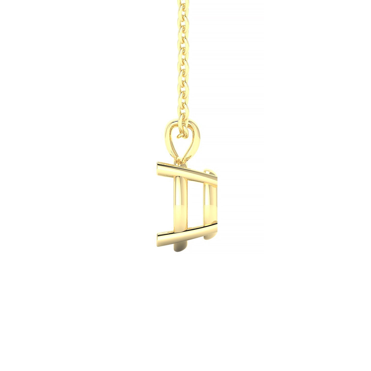 Sparkle Oval 2-2.99 ct | 18k Yellow Gold Side Stones Diamond Pendant
