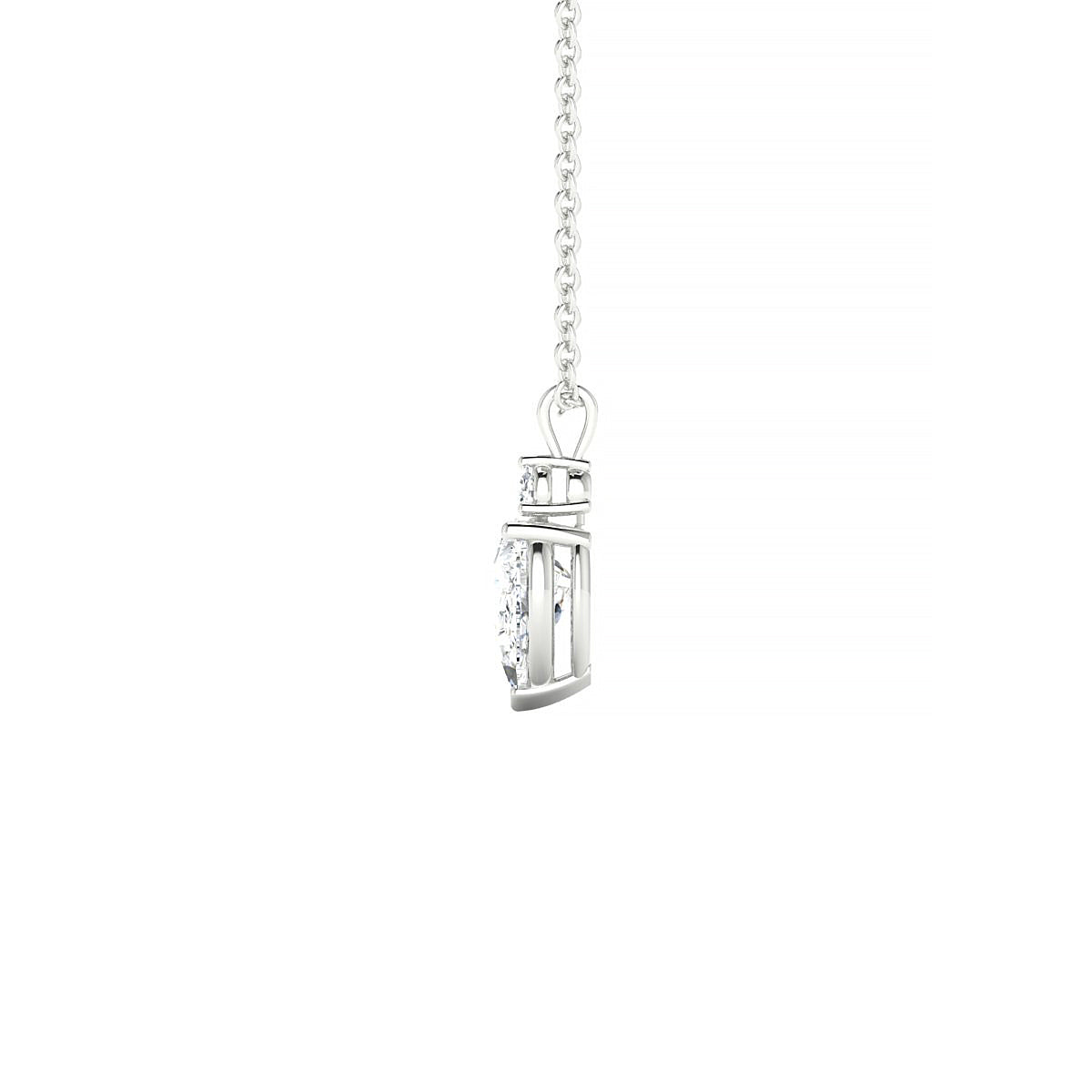 Sparkle | 18k White Gold 7 x 5 mm Pear Diamond Pendant