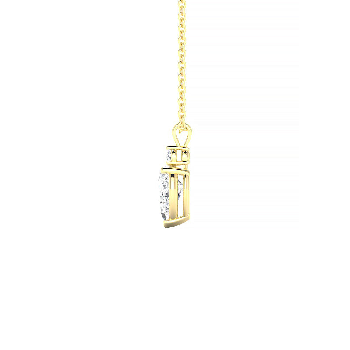 Sparkle | 18k Yellow Gold 7 x 5 mm Pear Diamond Pendant