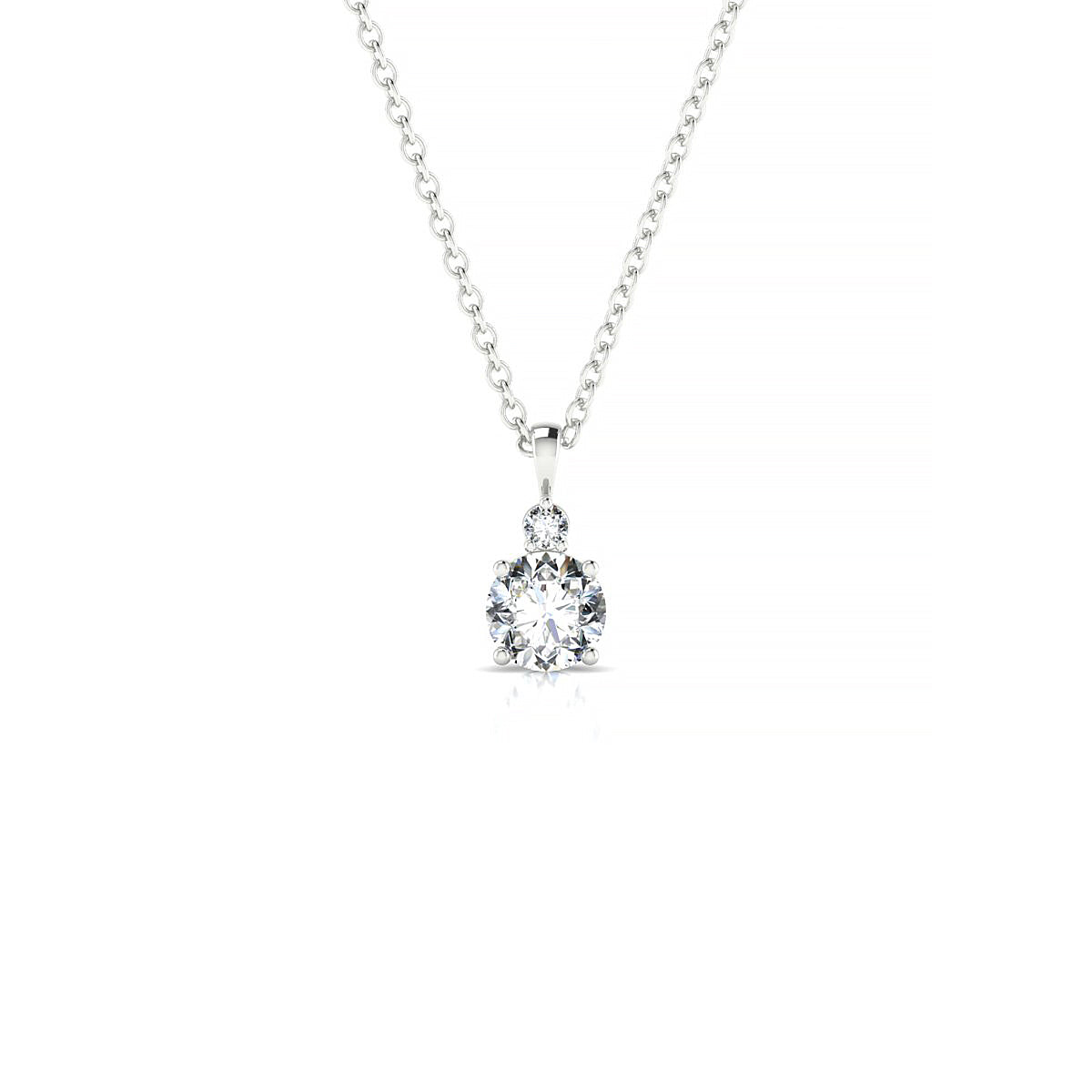 Sparkle | 18k White Gold 4.2 mm Round Diamond Pendant