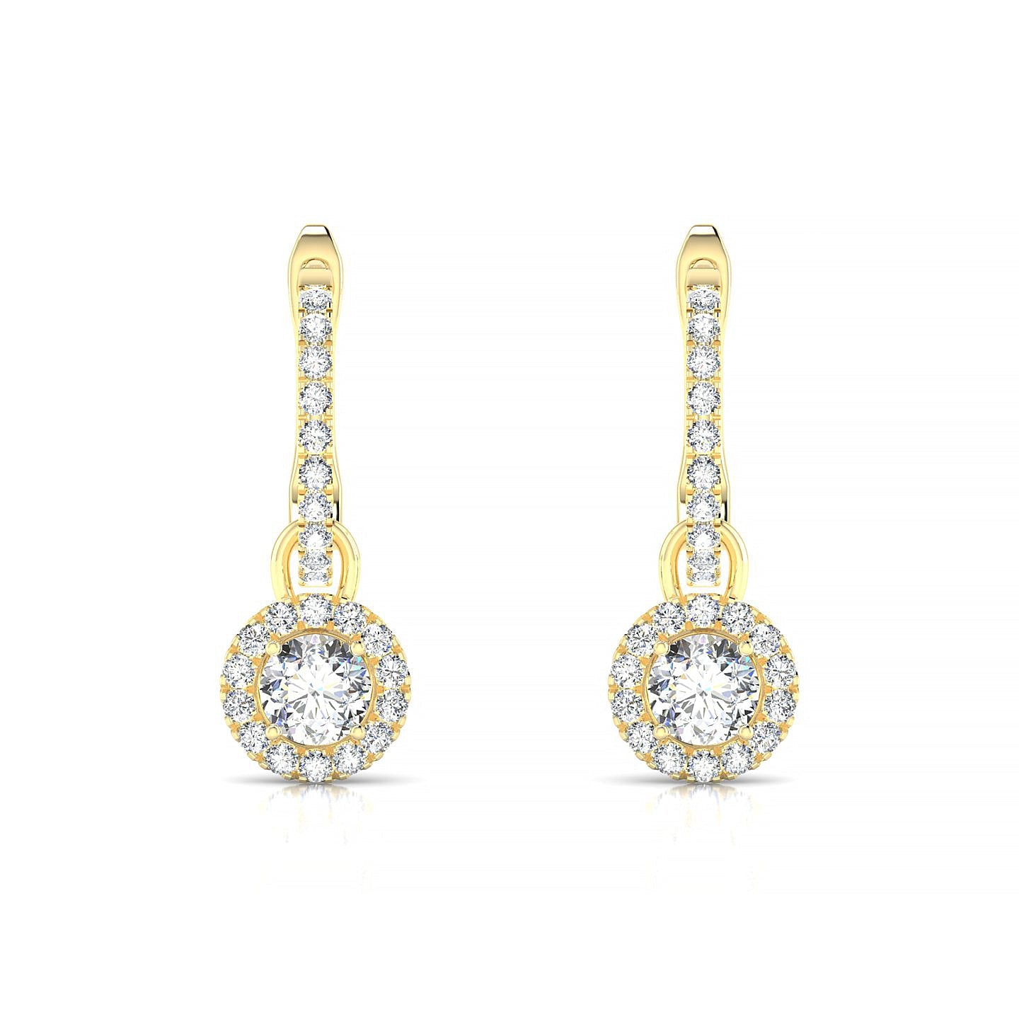 Sunrise | 18k Yellow Gold 3.7 mm Round Diamond Earrings