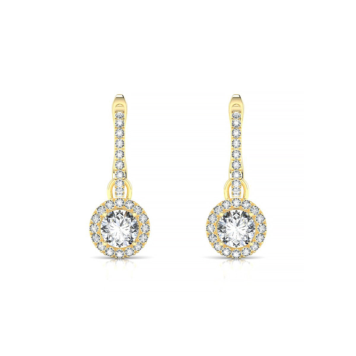 Sunrise | 18k Yellow Gold 4.2 mm Round Diamond Earrings