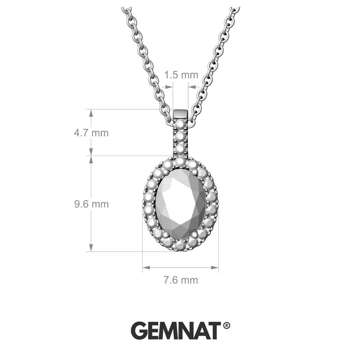 Sunrise | 18k Rose Gold 7 x 5 mm Oval Ruby Pendant