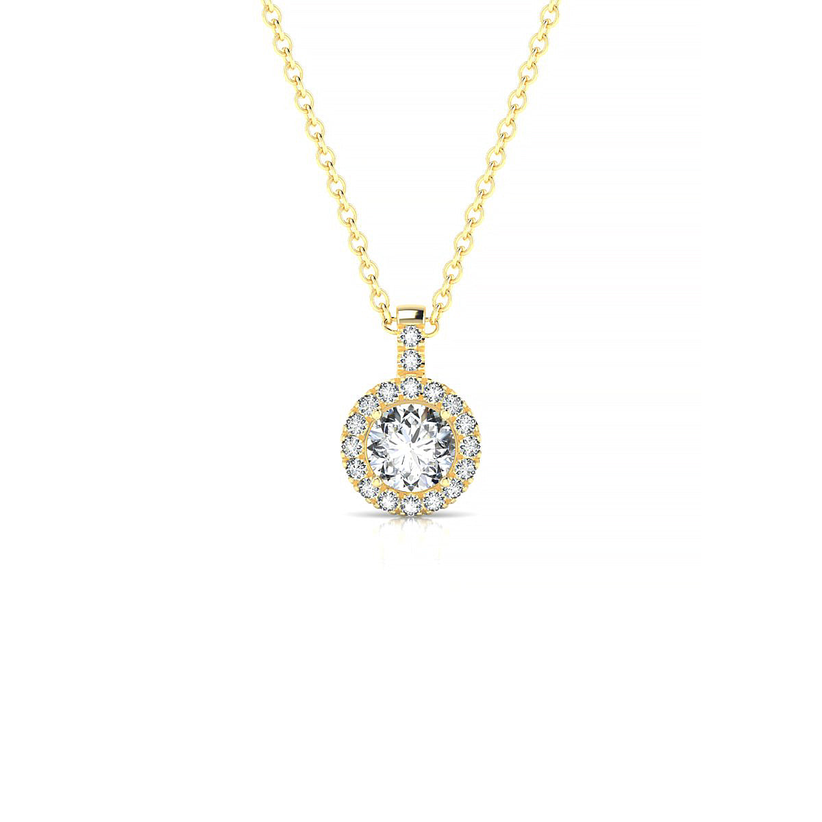 Sunrise | 18k Yellow Gold 4.2 mm Round Diamond Pendant