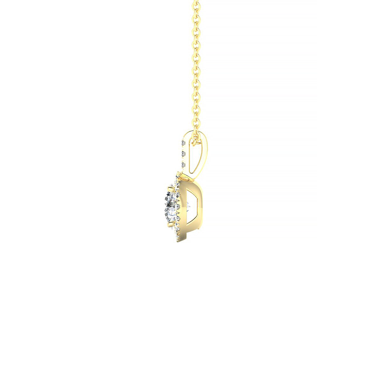 Sunrise | 18k Yellow Gold 5.2 mm Round Diamond Pendant