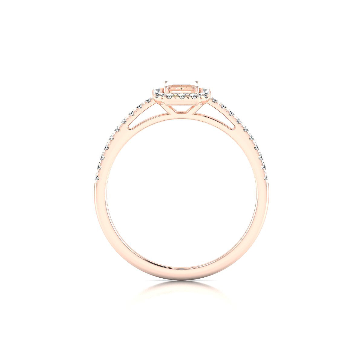 Sunrise | 18k Rose Gold 6 x 4 mm Emerald Morganite Ring