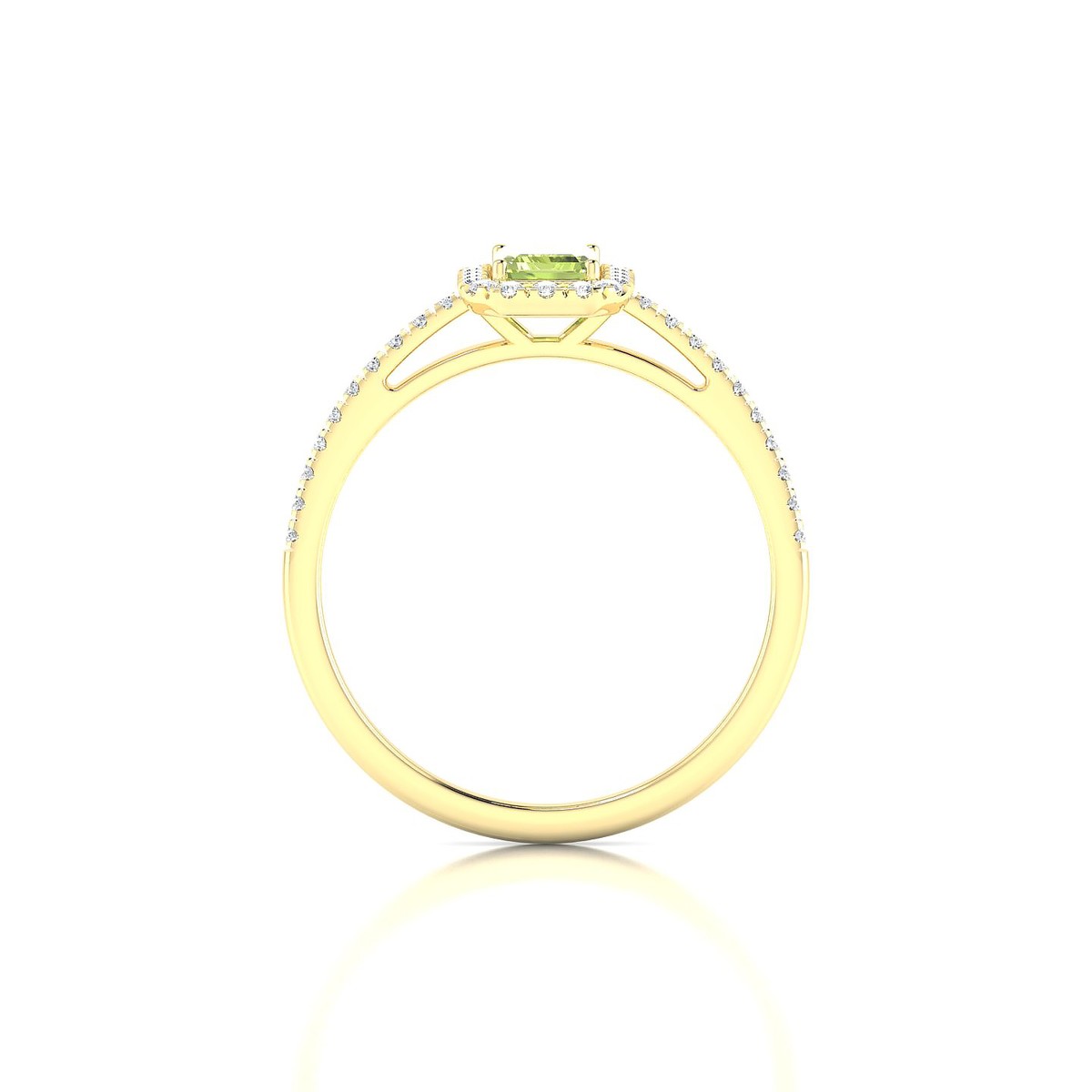Sunrise | 18k Yellow Gold 6 x 4 mm Emerald Peridot Ring