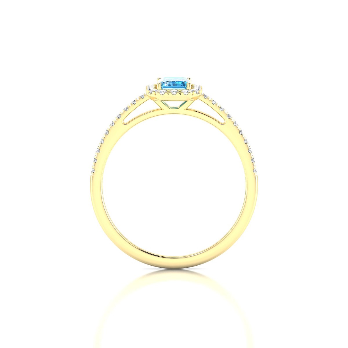 Sunrise | 18k Yellow Gold 6 x 4 mm Emerald Topaz Ring