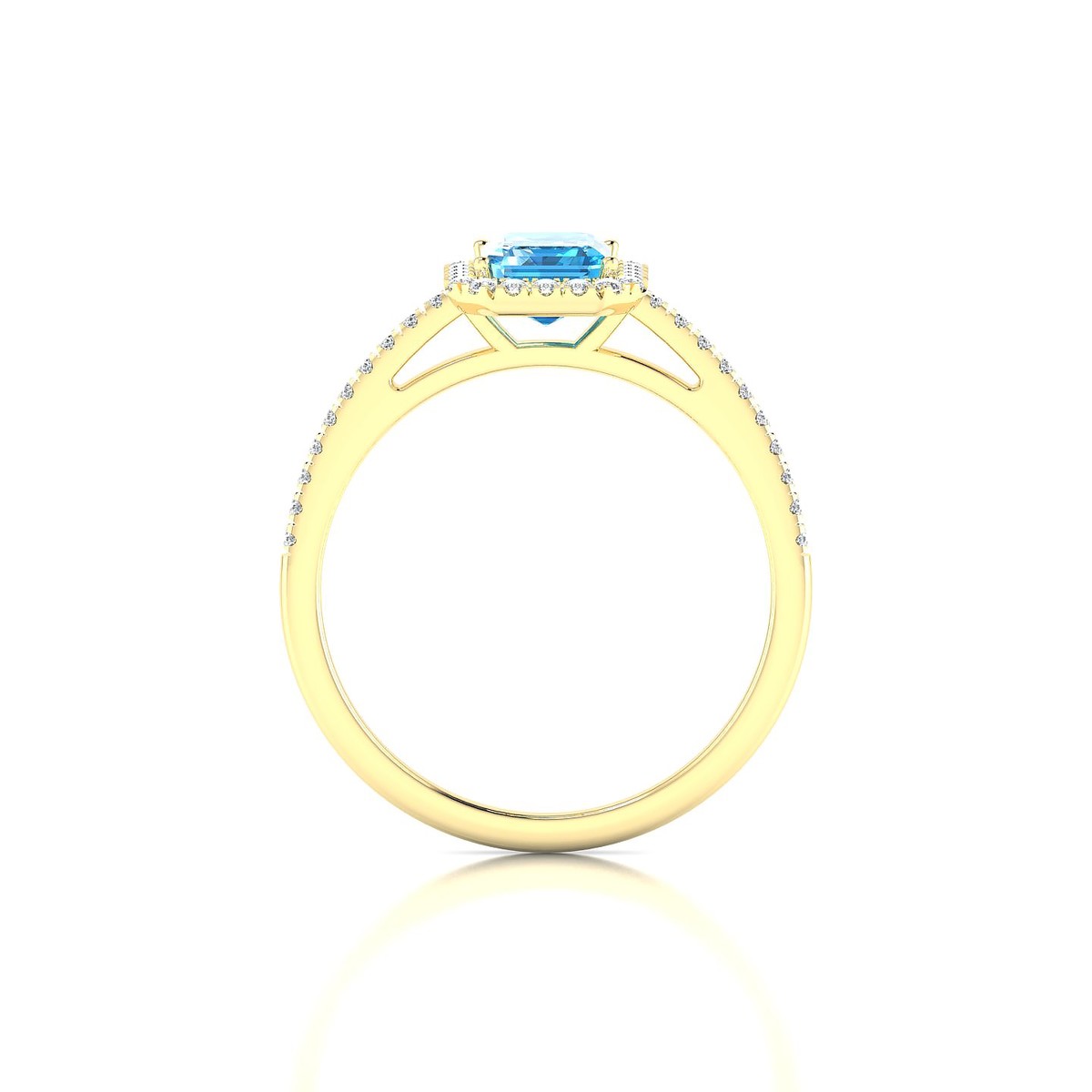 Sunrise | 18k Yellow Gold 7 x 5 mm Emerald Topaz Ring