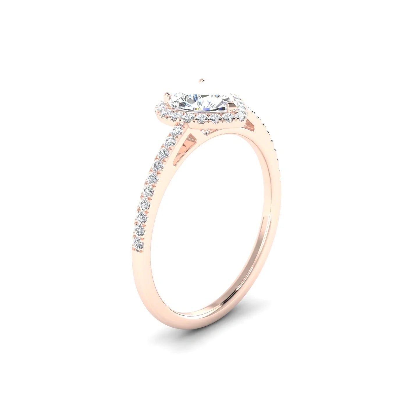Sunrise | 18k Rose Gold 5.5 mm Heart Diamond Ring