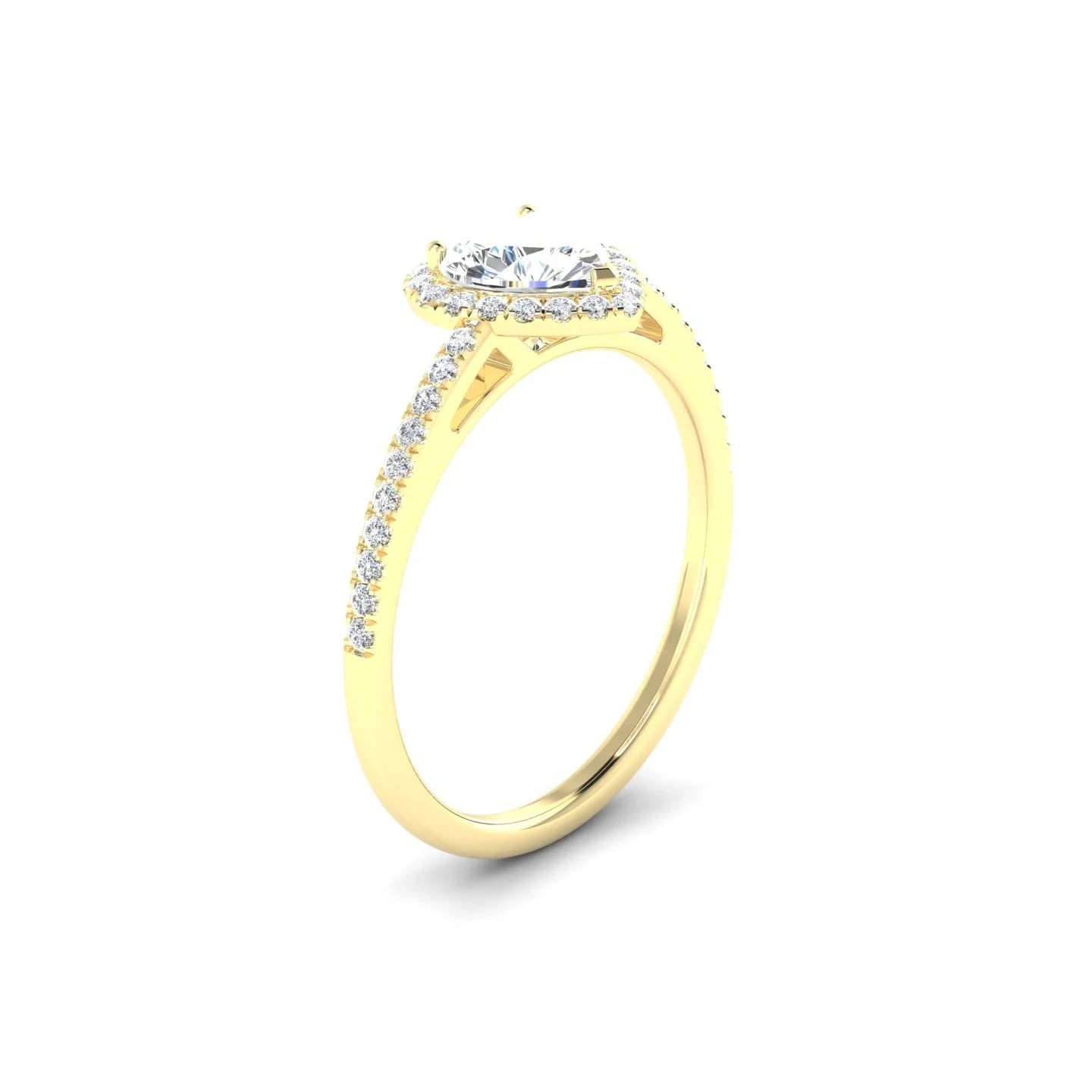 Sunrise | 18k Yellow Gold 5.5 mm Heart Diamond Ring
