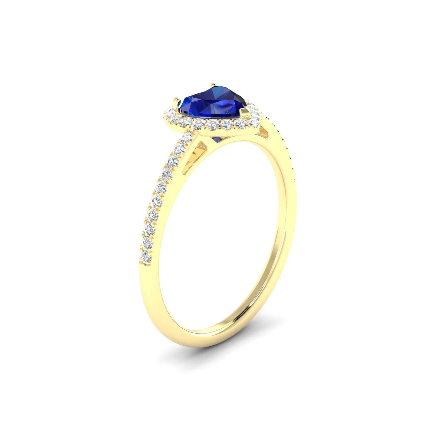 Sunrise | 18k Yellow Gold 5.5 mm Heart Sapphire Ring